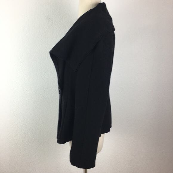Cole Haan Black Wool, Alpaca Coat 4 - Picture 4 of 8